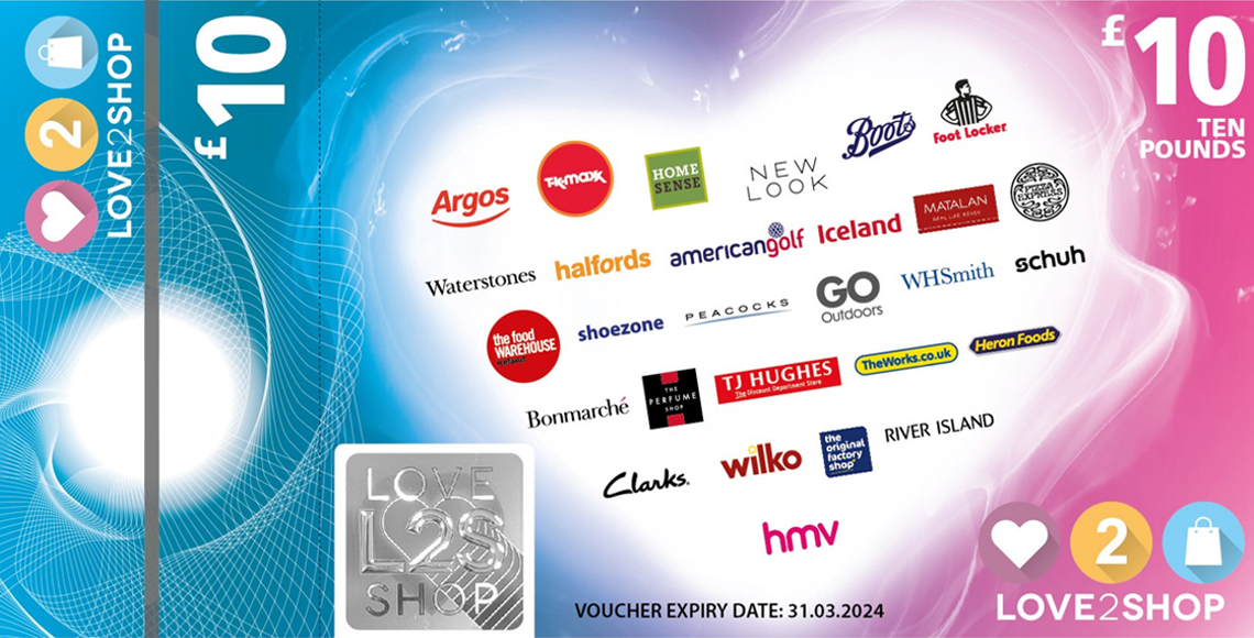 Love2shop Gift Vouchers accepting retailers