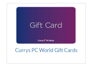 Currys PC World Gift Cards